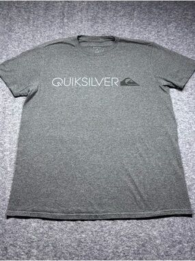 Quiksilver Men's Gray Heather Logo Tee